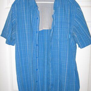 Columbia PFG Fishing Shirt Men's XL Blue